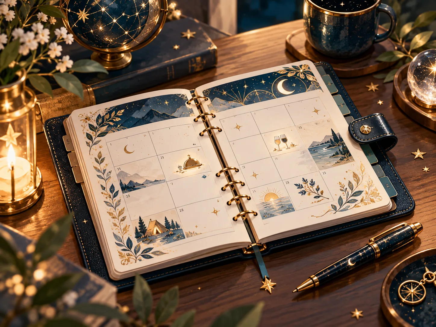 Illustrated shared calendar