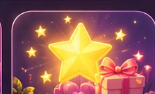 Glowing golden star gift