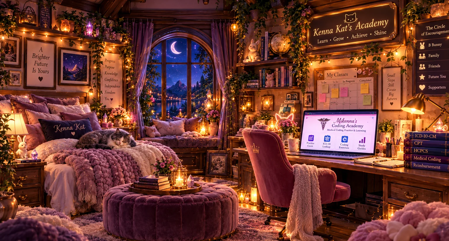 Kenna Kat’s magical study sanctuary